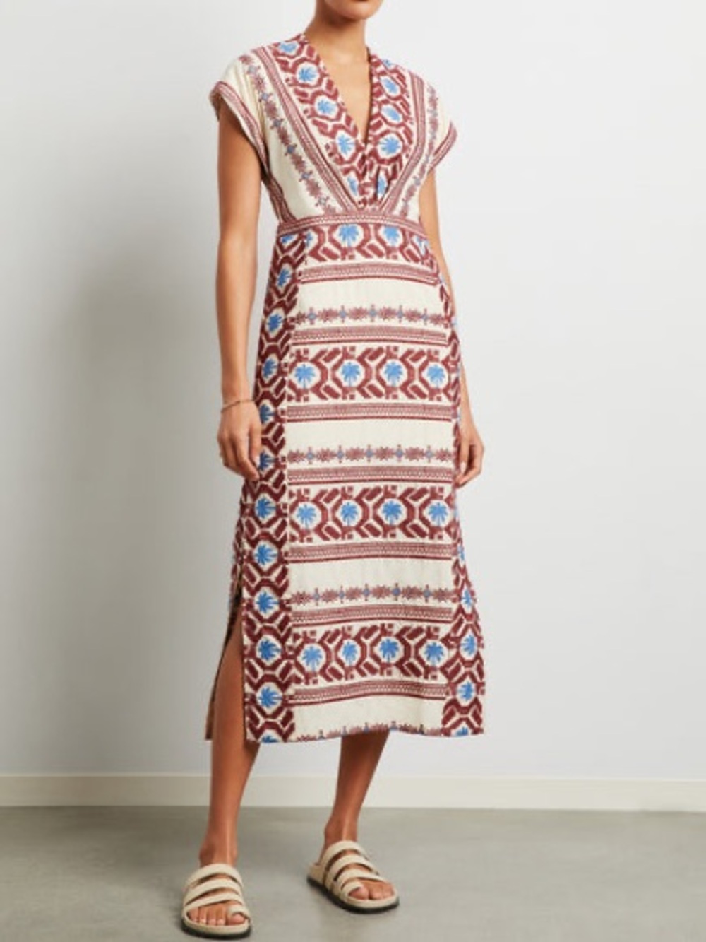 Johanna Ortiz Embroidered Abasca Midi Dress - 2